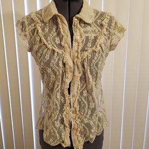 Cocomo lace button down